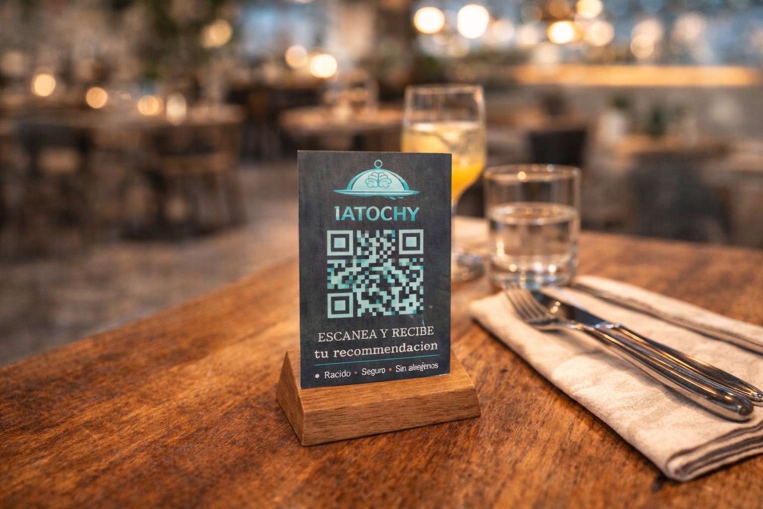 QR en mesa